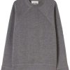 Jil Sander crew-neck mélange-effect Sweatshirt Grey Men Sweatshirts Maison-Kitsune