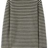 Jil Sander logo-patch Striped Wool T-shirt Black Men T-Shirts Maison-Kitsune