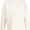 Jil Sander crew-neck Cashmere Jumper White Maison-Kitsune Men Knitted Sweaters