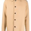 Jil Sander button-up long-sleeved Overshirt Neutrals Men Shirt Jackets Maison-Kitsune