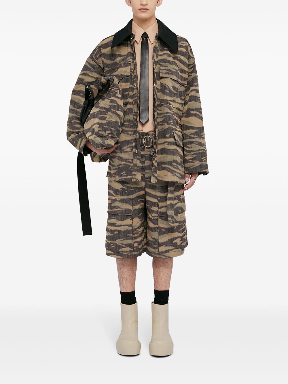 Jil Sander camouflage-print Shorts Brown Men Bermuda Shorts Maison-Kitsune
