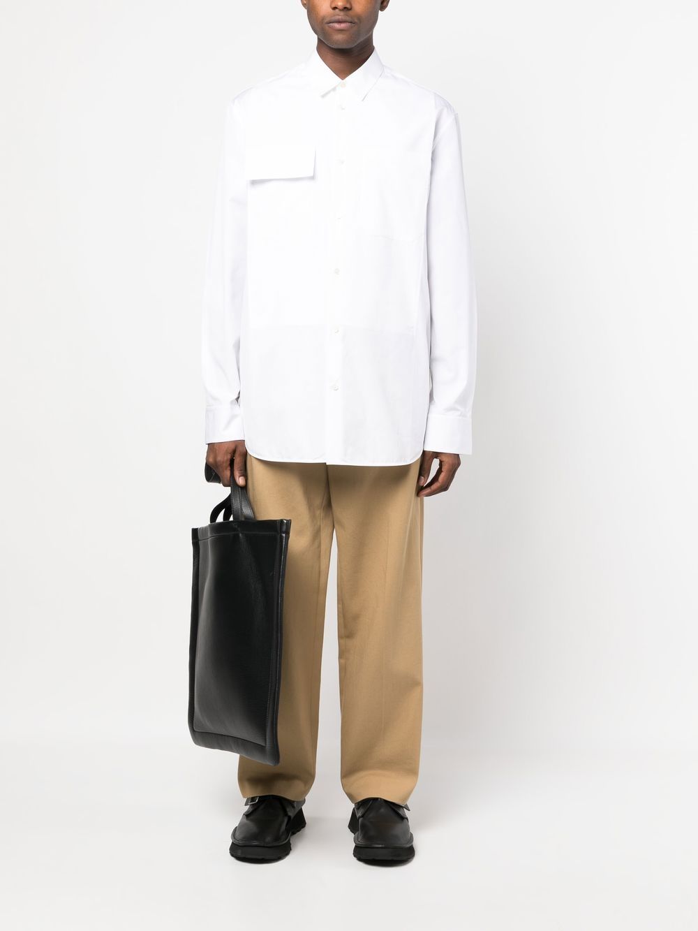 Jil Sander long-sleeve button-up Shirt White Men Shirts Maison-Kitsune
