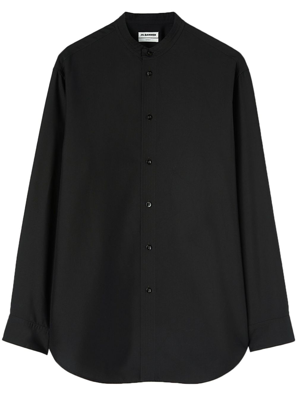 Men Shirts Maison-Kitsune Jil Sander SUNDAY P.M. Silk Shirt Black