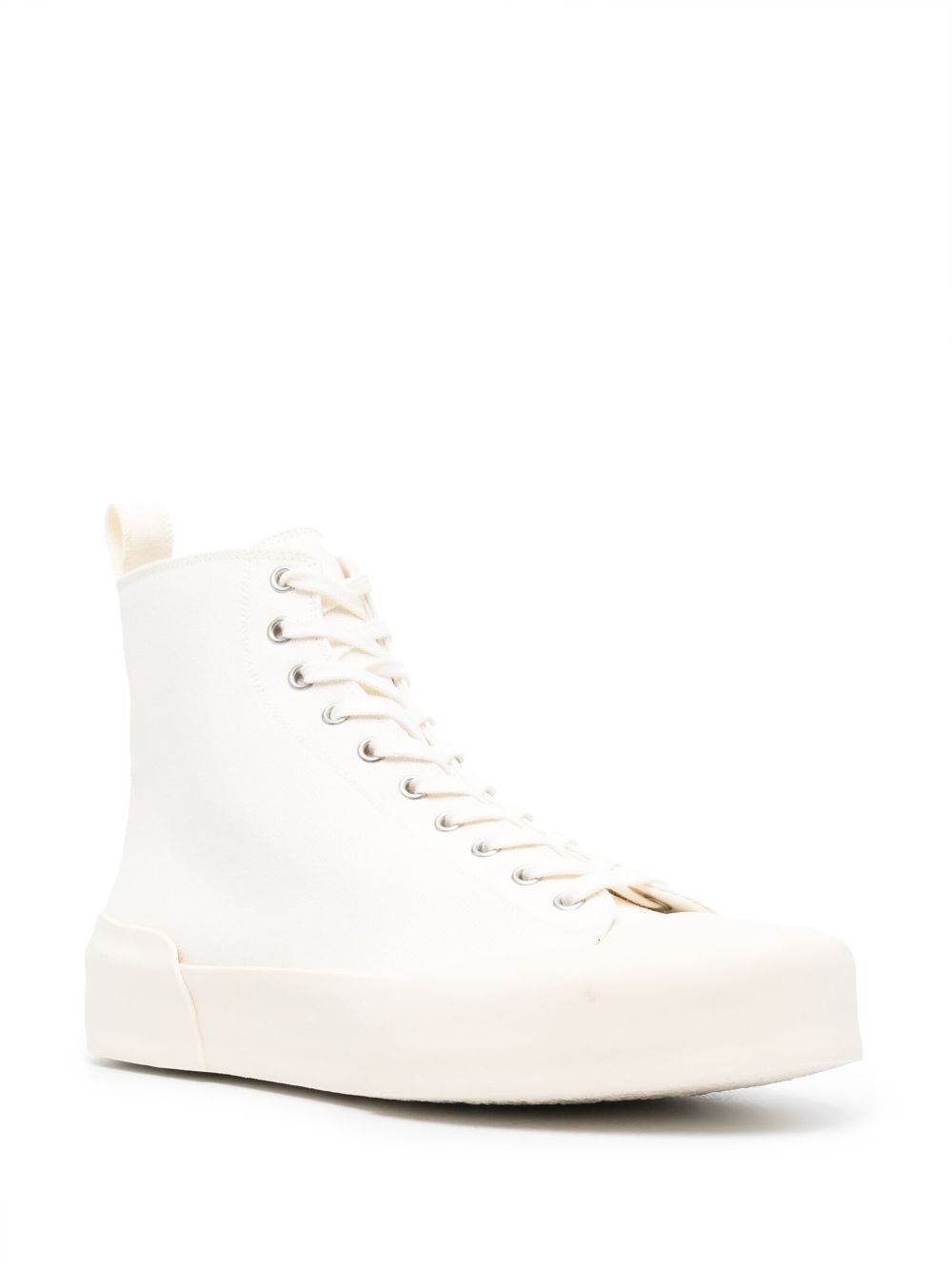 Men Hi-Tops Maison-Kitsune Jil Sander high-top Leather Sneakers White