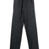 Maison-Kitsune Sweatpants Men Jil Sander straight-leg Cotton Trousers Grey