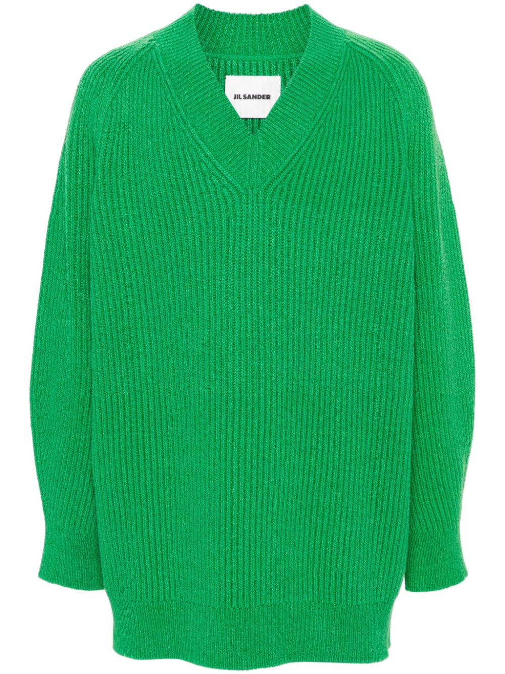 Jil Sander Ribbed Knit Jumper Green Maison-Kitsune Men Knitted Sweaters