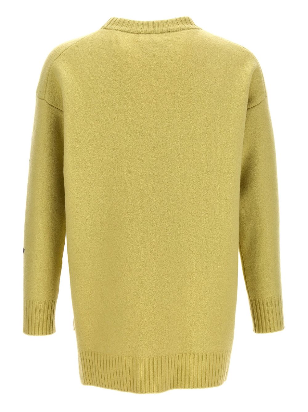 Men Knitted Sweaters Maison-Kitsune Jil Sander Fashion Show Invitation Sweater Yellow
