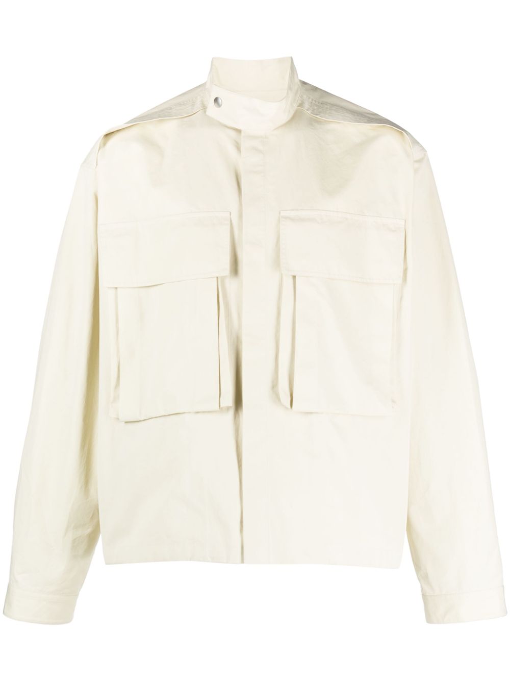 Jil Sander long-sleeve Cotton Jacket Green Maison-Kitsune Men Lightweight Jackets