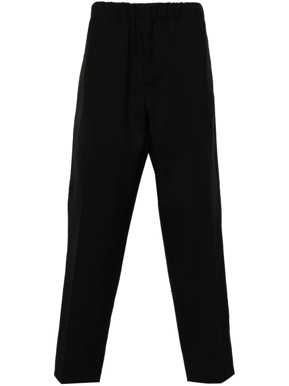 Maison-Kitsune Jil Sander elasticated-waist Trousers Black Men Tapered Pants
