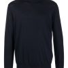 Jil Sander roll-neck Merino Wool Jumper Blue Men Knitted Sweaters Maison-Kitsune