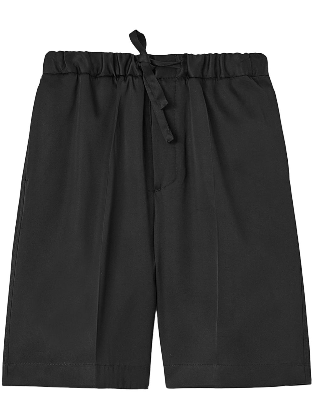 Maison-Kitsune Bermuda Shorts Men Jil Sander drawstring-waist Shorts Black
