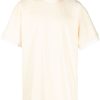 Jil Sander logo-print two-tone T-shirt Yellow Men T-Shirts Maison-Kitsune