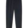 Men Tapered Pants Maison-Kitsune Jil Sander Wool Tapered Trousers Blue