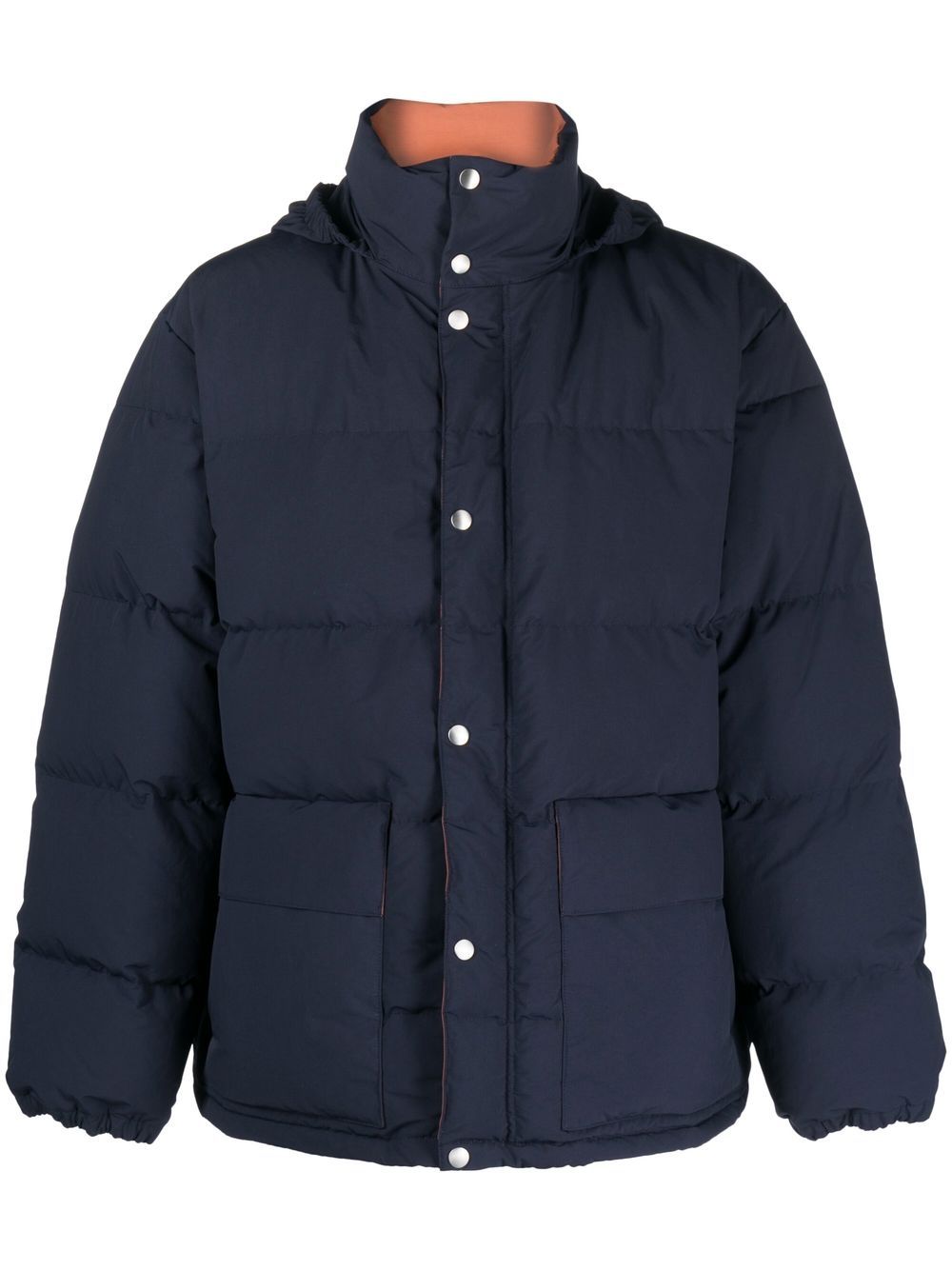 Maison-Kitsune Down Jackets Men Jil Sander high-neck Padded Down Jacket Blue