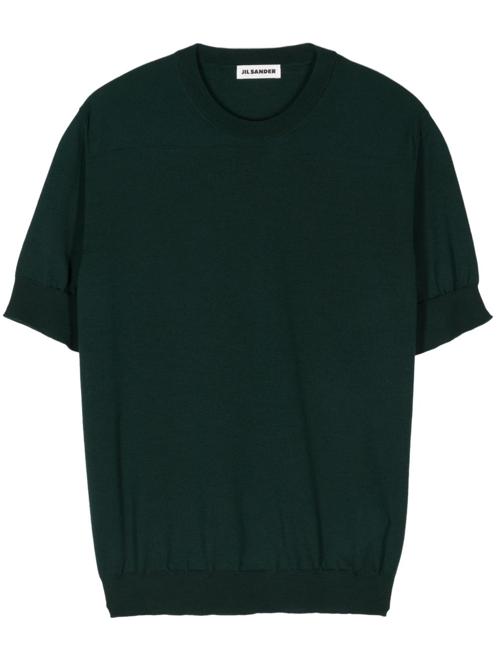 Maison-Kitsune Knitted Sweaters Men Jil Sander fine-knit Top Green