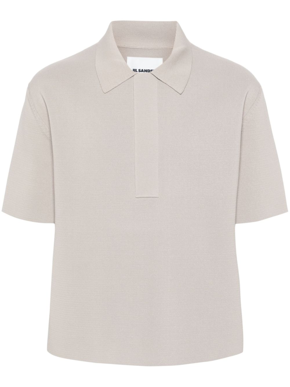 Jil Sander Knitted Polo Shirt Neutrals Maison-Kitsune Men Polo Shirts