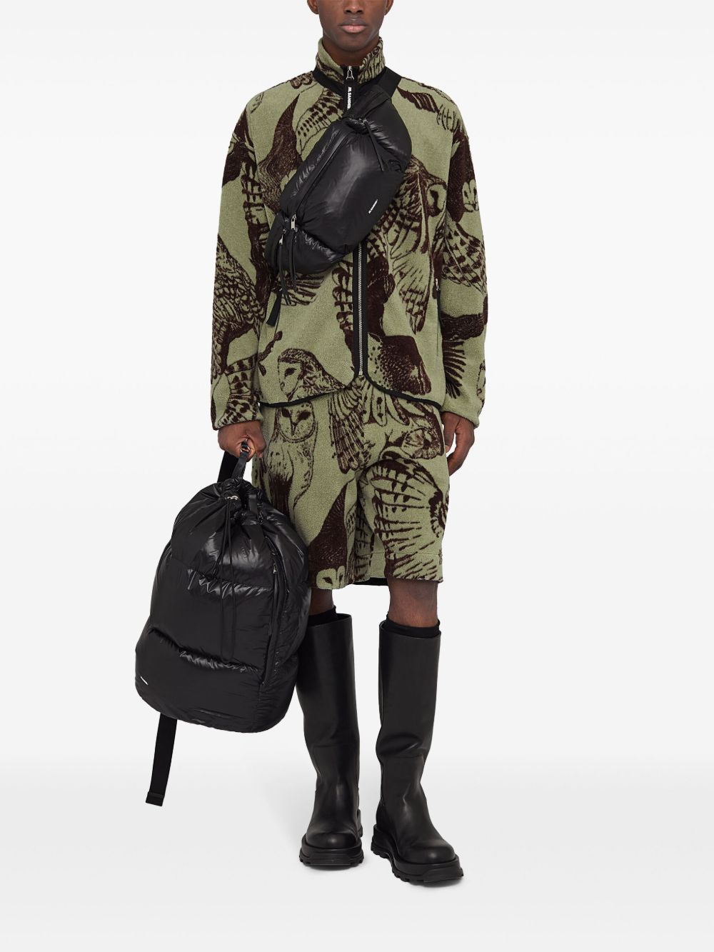 Men Bermuda Shorts Maison-Kitsune Jil Sander Jacquard Elasticated Shorts Green