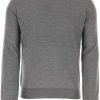 Men Knitted Sweaters Maison-Kitsune Jil Sander round-neck Virgin Wool Sweater Grey