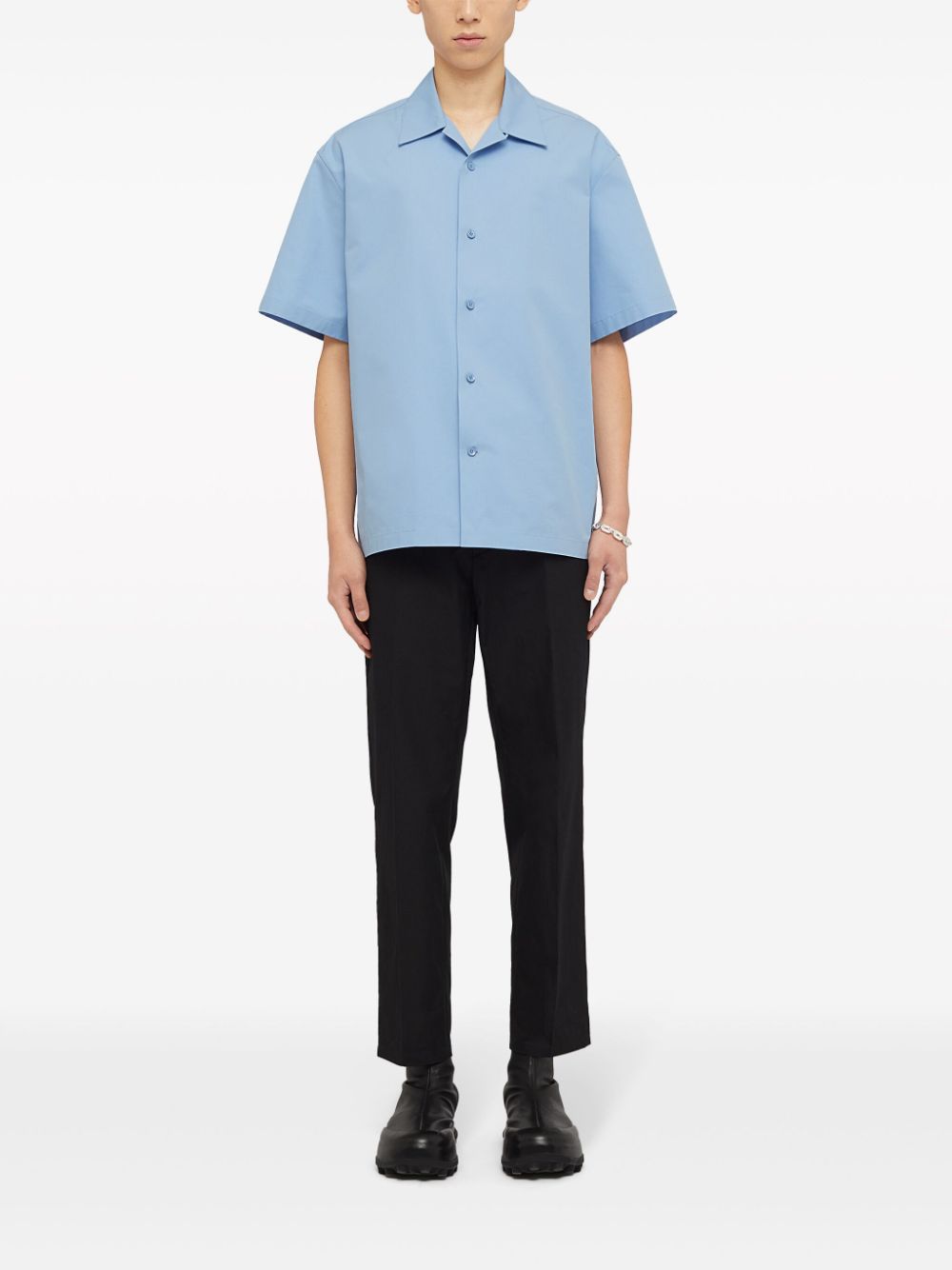 Men Regular-Fit & Straight Leg Pants Maison-Kitsune Jil Sander straight-leg Cotton Trousers Black