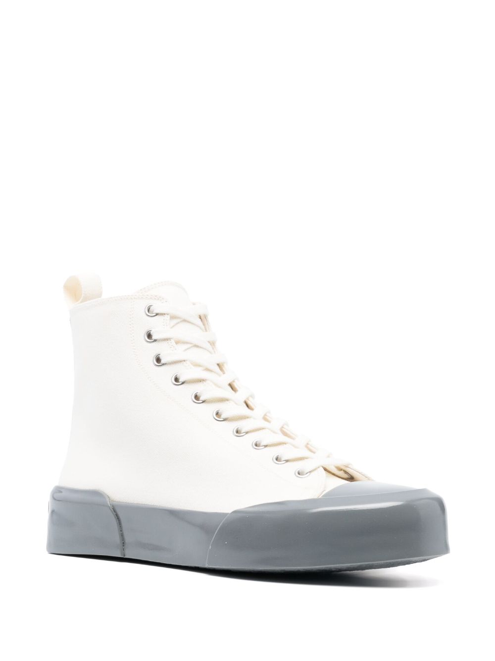 Jil Sander Canvas high-top Sneakers White Men Hi-Tops Maison-Kitsune