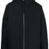 Jil Sander stand-up Collar padded-design Jacket Black Men Down Jackets Maison-Kitsune