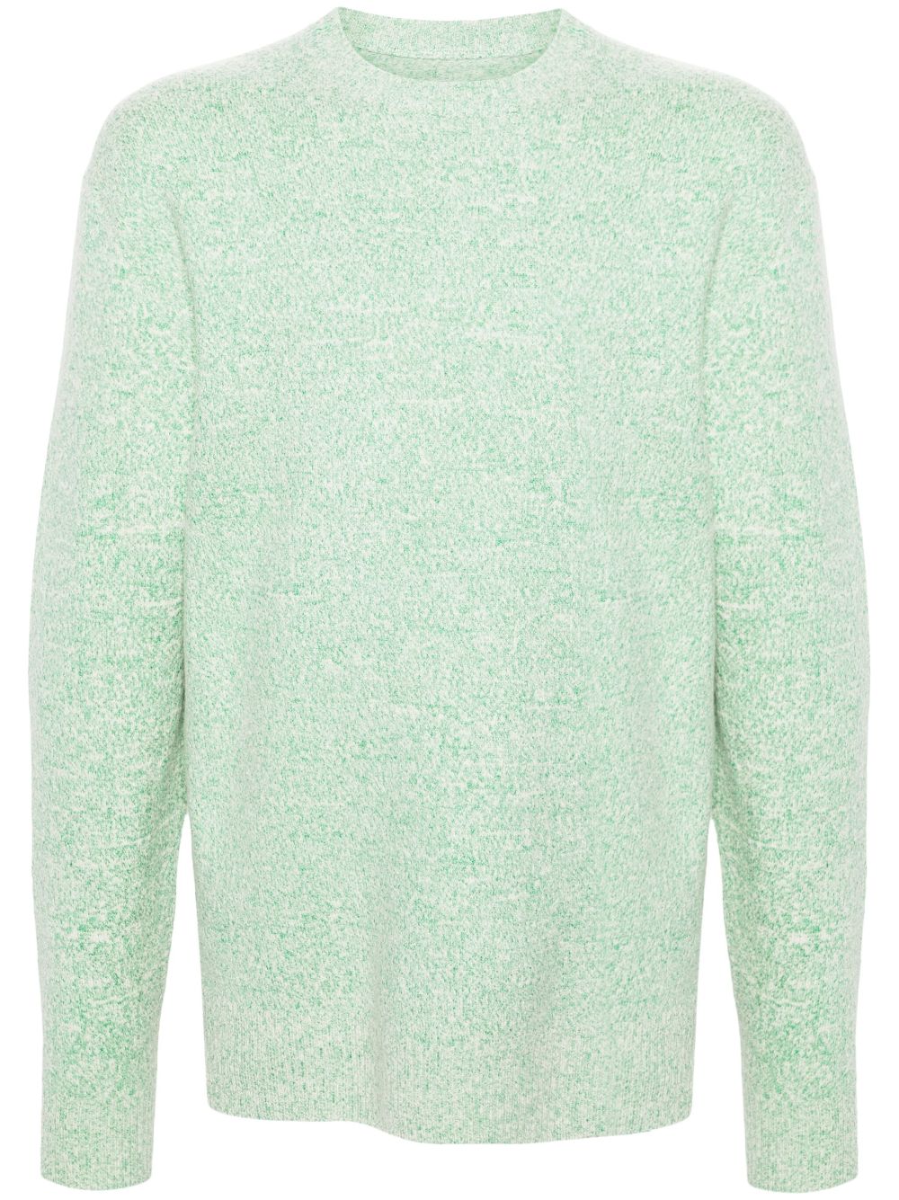 Maison-Kitsune Jil Sander marl-knit Wool Blend Jumper Green Men Knitted Sweaters