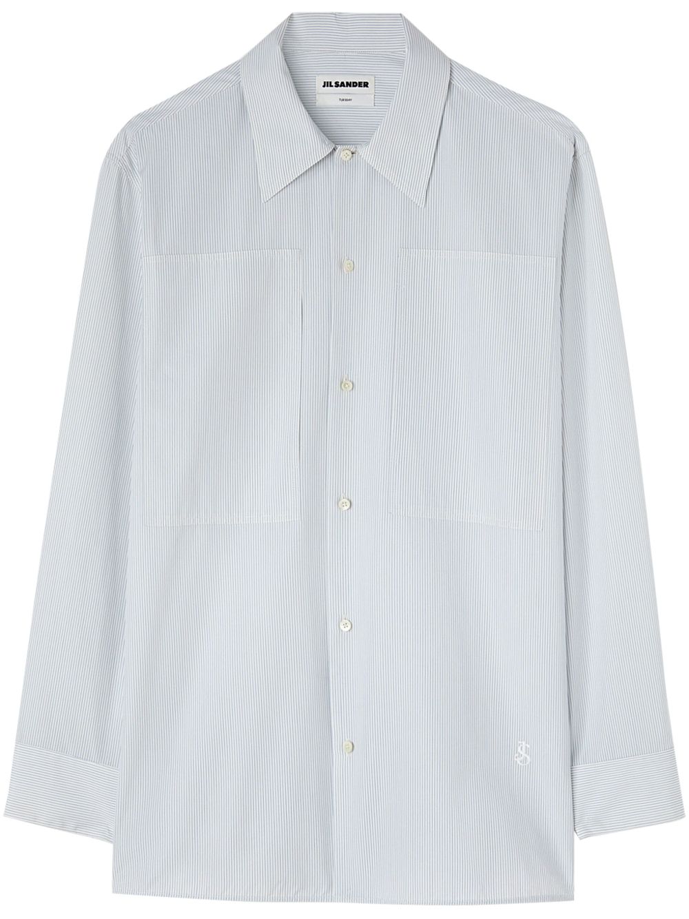 Jil Sander Striped long-sleeve Cotton Shirt White Maison-Kitsune Men Shirts