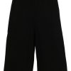 Men Bermuda Shorts Maison-Kitsune Jil Sander Layered knee-length Shorts Black