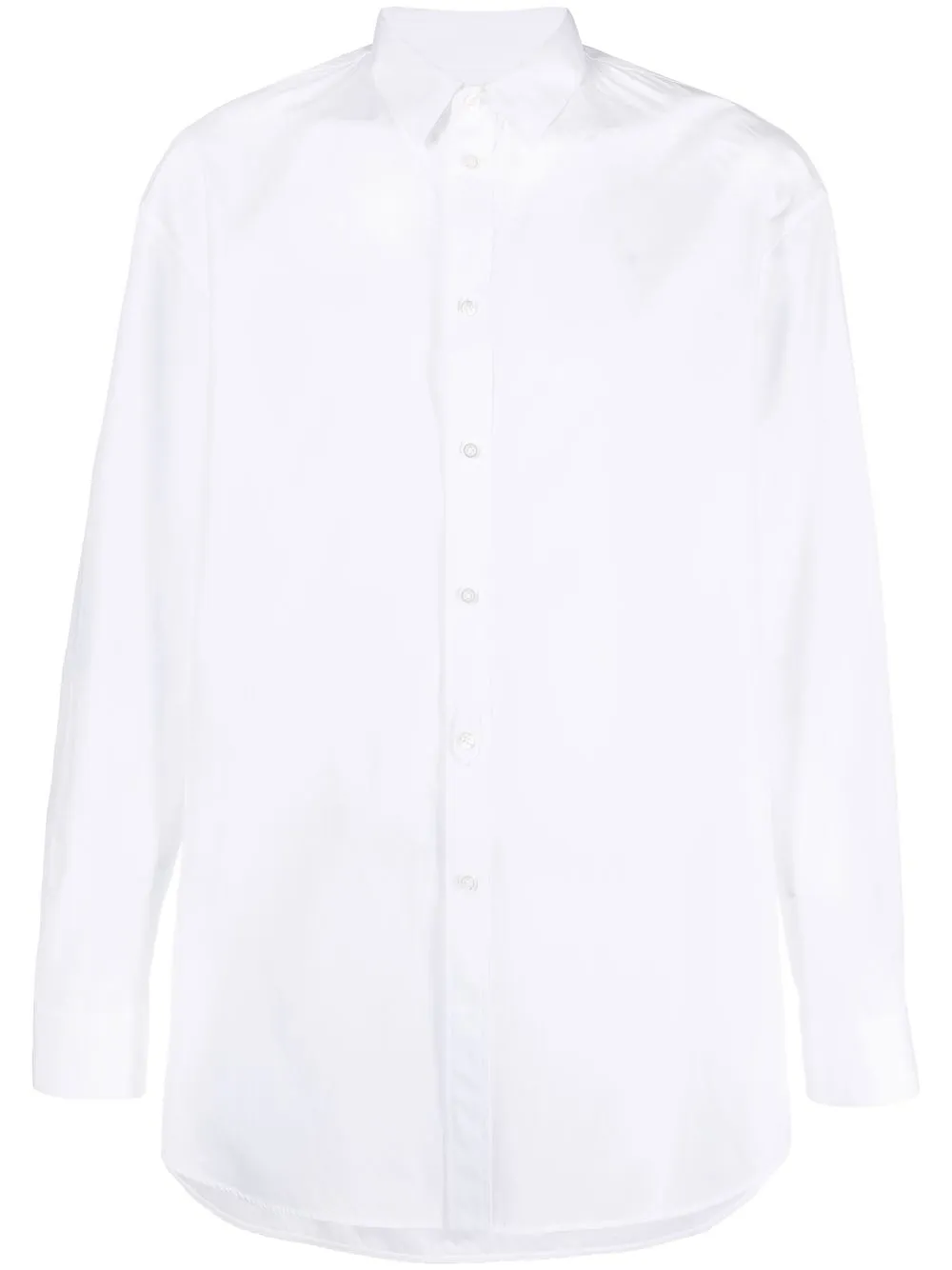 Maison-Kitsune Jil Sander long-sleeve Cotton Shirt White Men Shirts