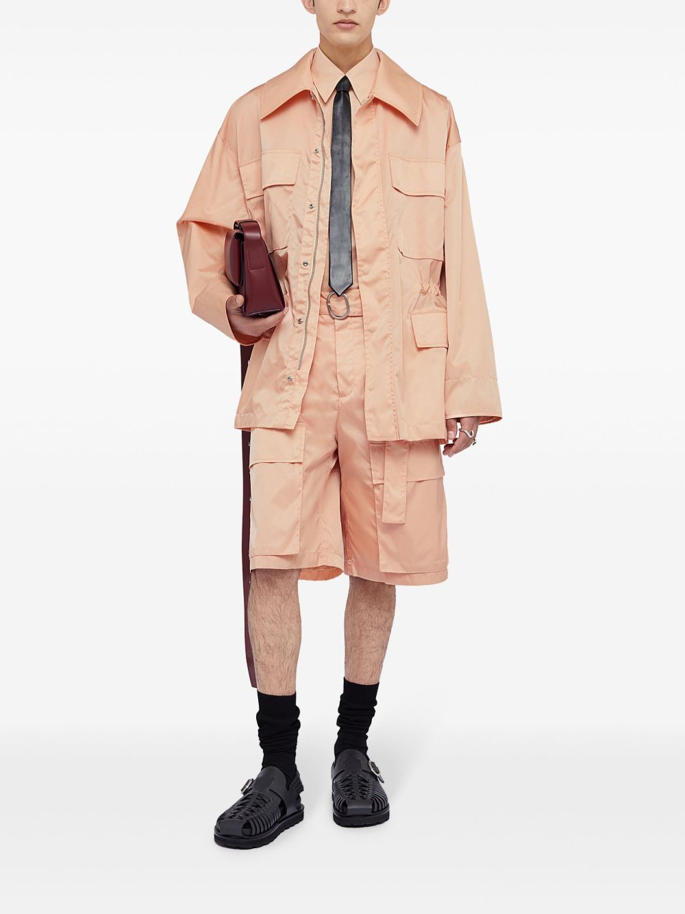 Maison-Kitsune Lightweight Jackets Men Jil Sander Concealed Fastening Jacket Pink