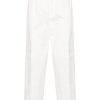 Men Tapered Pants Maison-Kitsune Jil Sander tapered-leg Cotton Trousers White