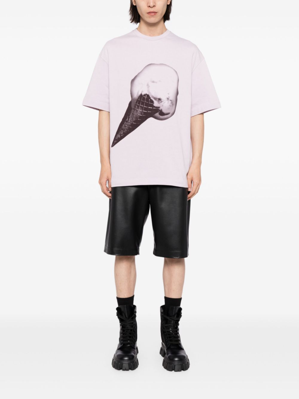 Jil Sander Graphic Print t-shirt Purple Maison-Kitsune Men T-Shirts