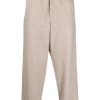 Maison-Kitsune Jil Sander straight-leg Cotton Trousers Neutrals Men Regular-Fit & Straight Leg Pants