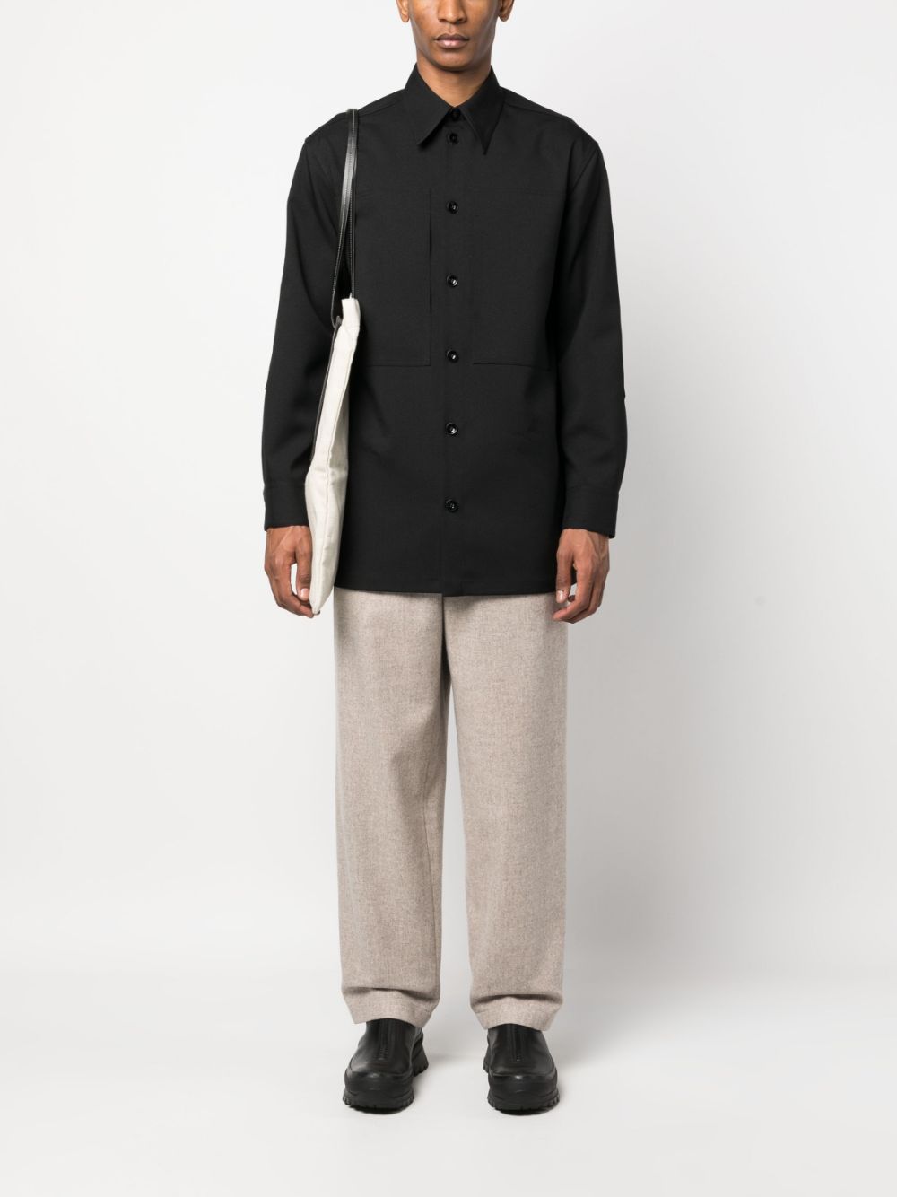 Maison-Kitsune Jil Sander straight-leg Cotton Trousers Neutrals Men Regular-Fit & Straight Leg Pants