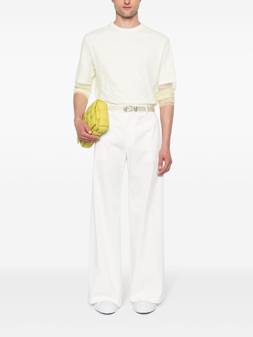 Jil Sander Layered long-sleeve T-shirt White Men T-Shirts Maison-Kitsune