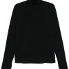 Maison-Kitsune Knitted Sweaters Men Jil Sander roll-neck Sweater Black