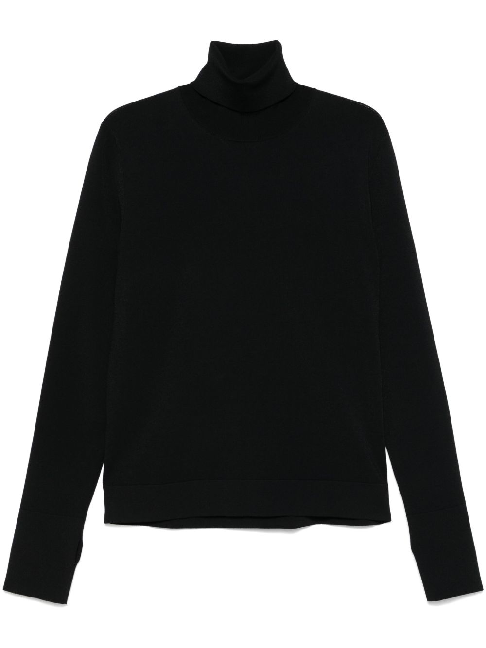 Maison-Kitsune Knitted Sweaters Men Jil Sander roll-neck Sweater Black