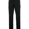 Maison-Kitsune Jil Sander pressed-crease Wool Trousers Black Men Regular-Fit & Straight Leg Pants