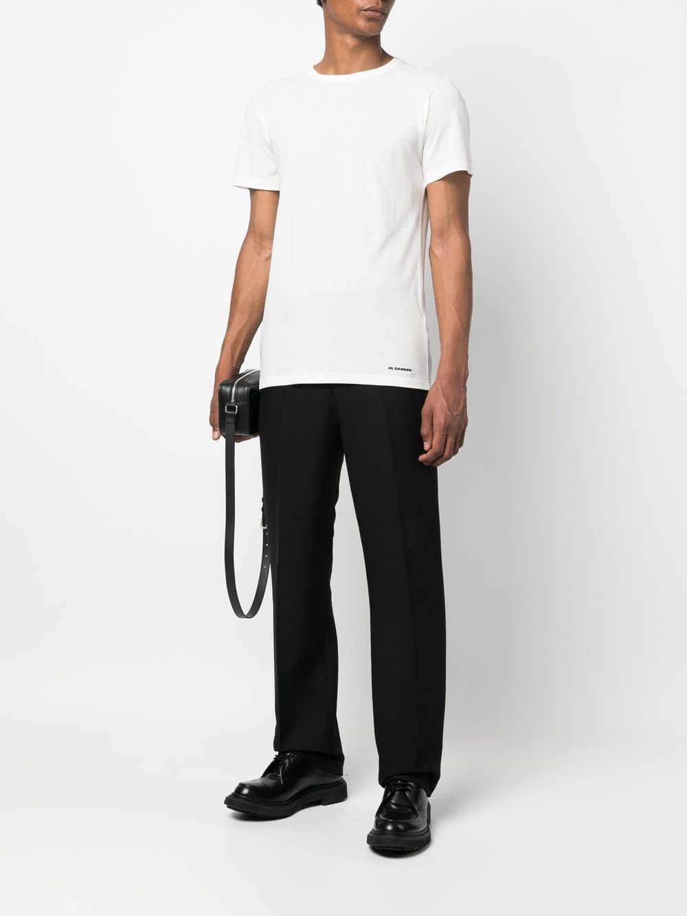 Jil Sander crew-neck Fitted T-shirt White Maison-Kitsune Men T-Shirts