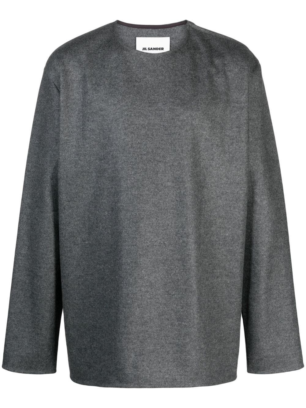 Jil Sander zip-detail Wool Jumper Grey Men Knitted Sweaters Maison-Kitsune