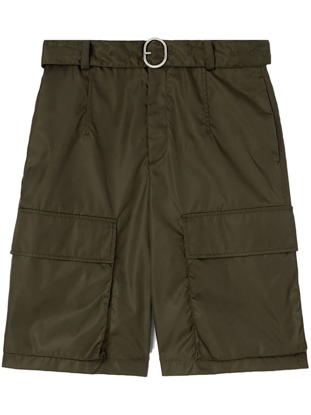 Maison-Kitsune Bermuda Shorts Men Jil Sander Belted Shorts Green