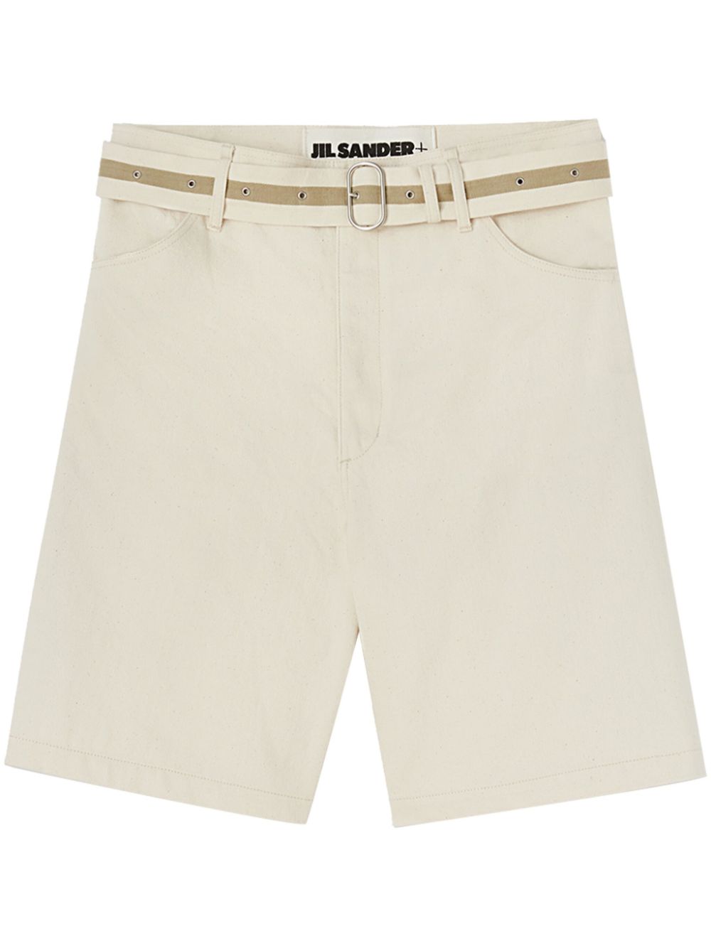 Men Bermuda Shorts Maison-Kitsune Jil Sander Belted Bermuda Shorts White