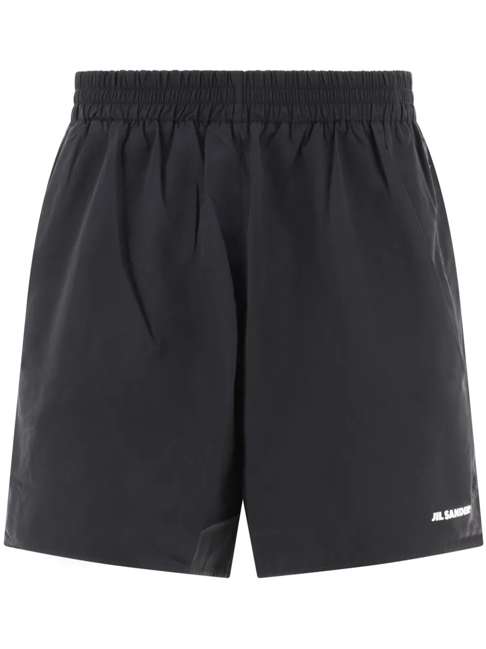 Jil Sander elasticated-waist logo-print Shorts Black Men Bermuda Shorts Maison-Kitsune