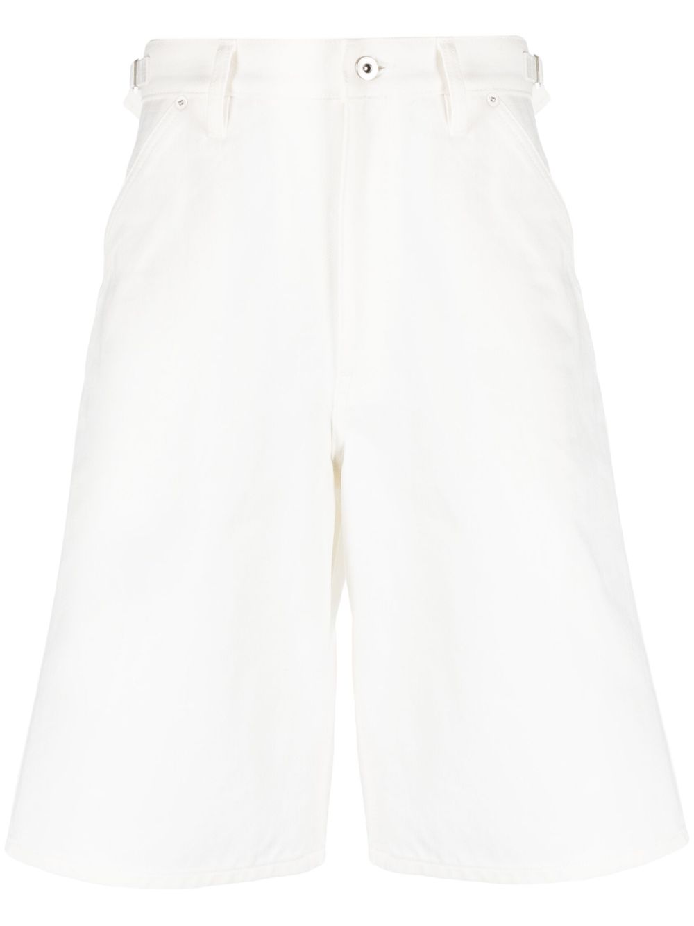 Maison-Kitsune Bermuda Shorts Men Jil Sander high-waisted A-line Bermuda Shorts White