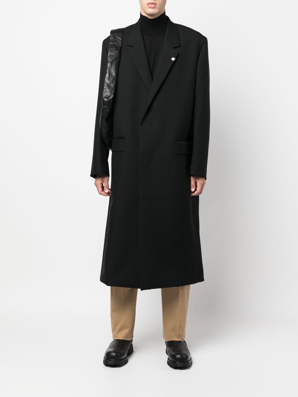 Maison-Kitsune Jil Sander double-breasted Wool Coat Black Men Double Breasted Coats