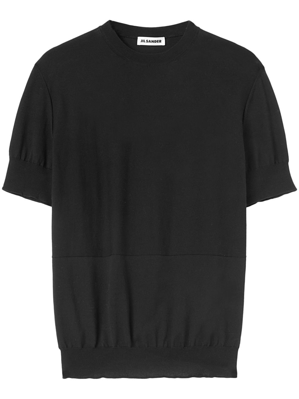 Maison-Kitsune Sweatshirts Men Jil Sander Knitted t-shirt Black