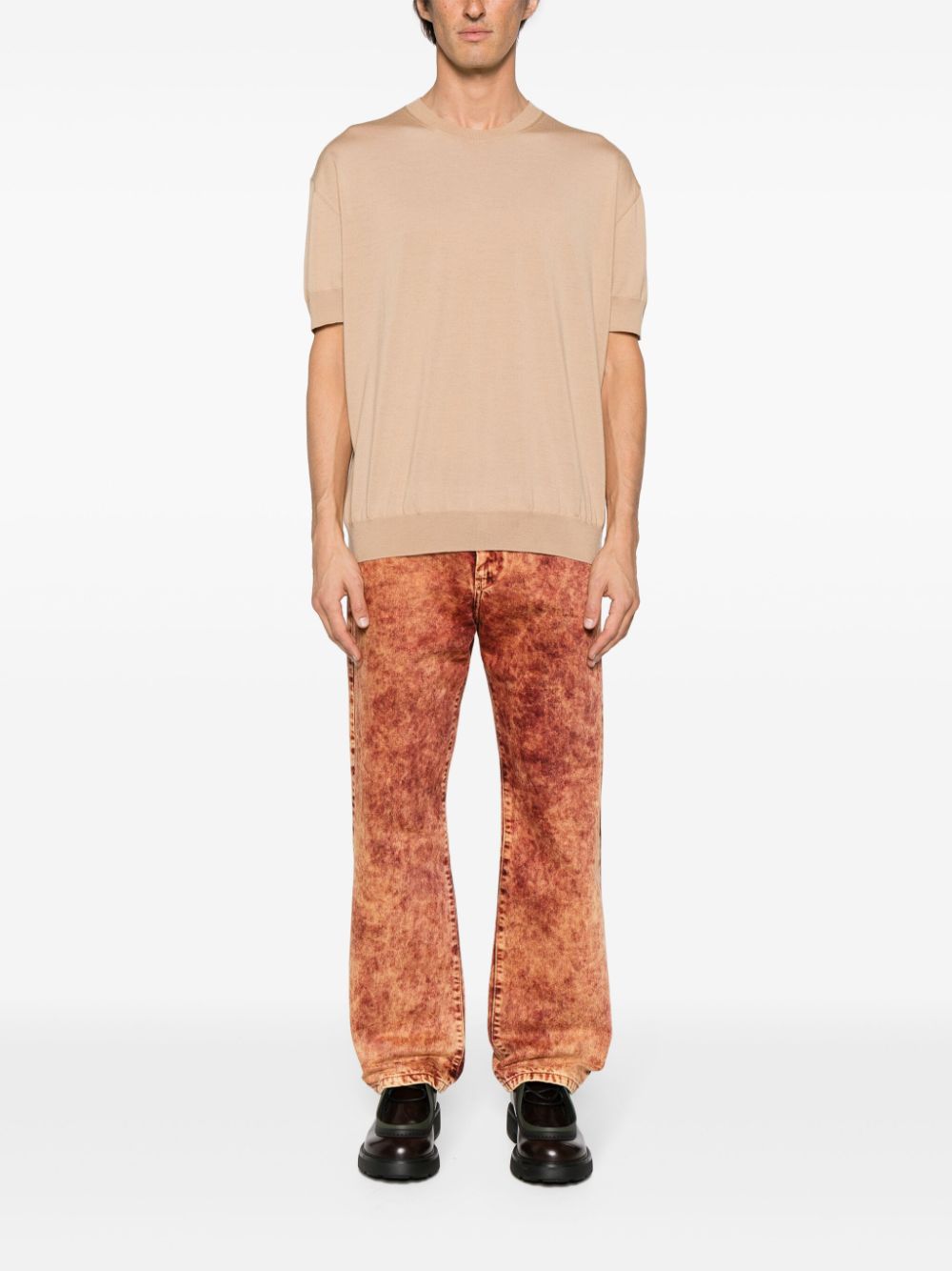 Men Knitted Sweaters Maison-Kitsune Jil Sander short-sleeve Wool Jumper Neutrals