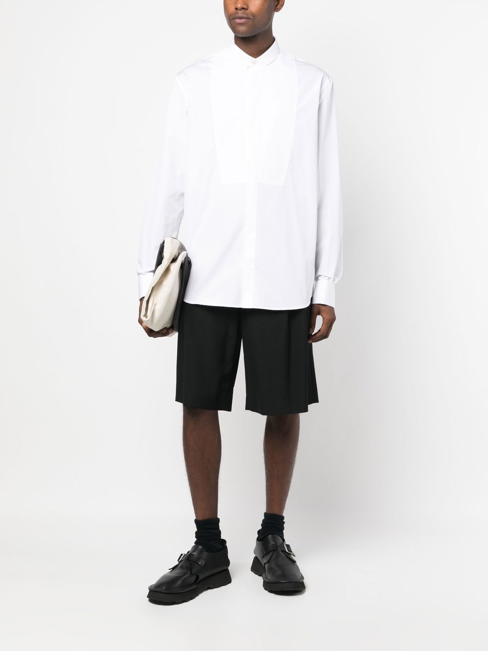 Men Shirts Maison-Kitsune Jil Sander concealed-fastening Shirt White