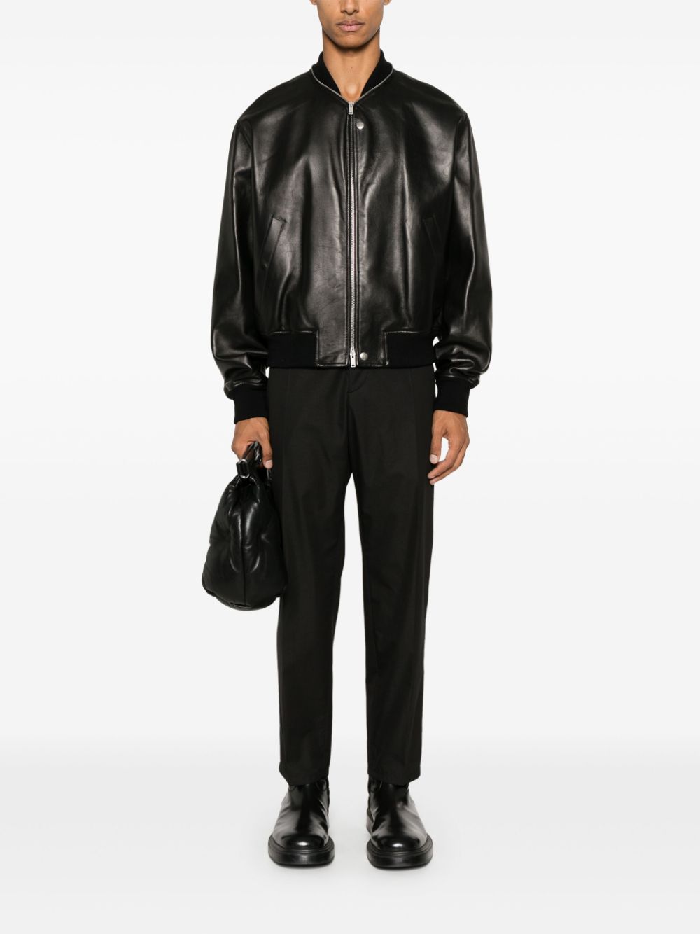 Maison-Kitsune Jil Sander Tapered Trousers Black Men Tapered Pants