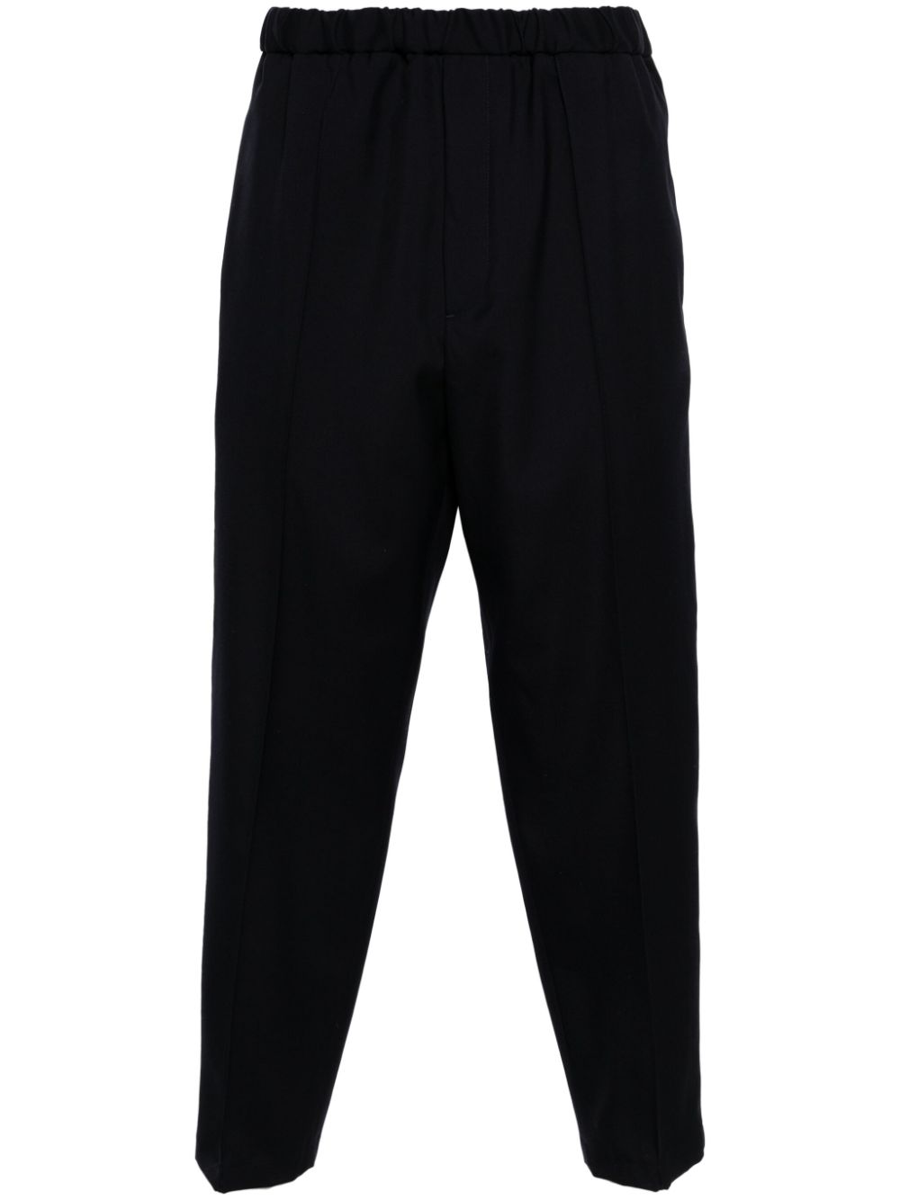 Men Tailored Pants Maison-Kitsune Jil Sander elasticated-waistband Trousers Blue